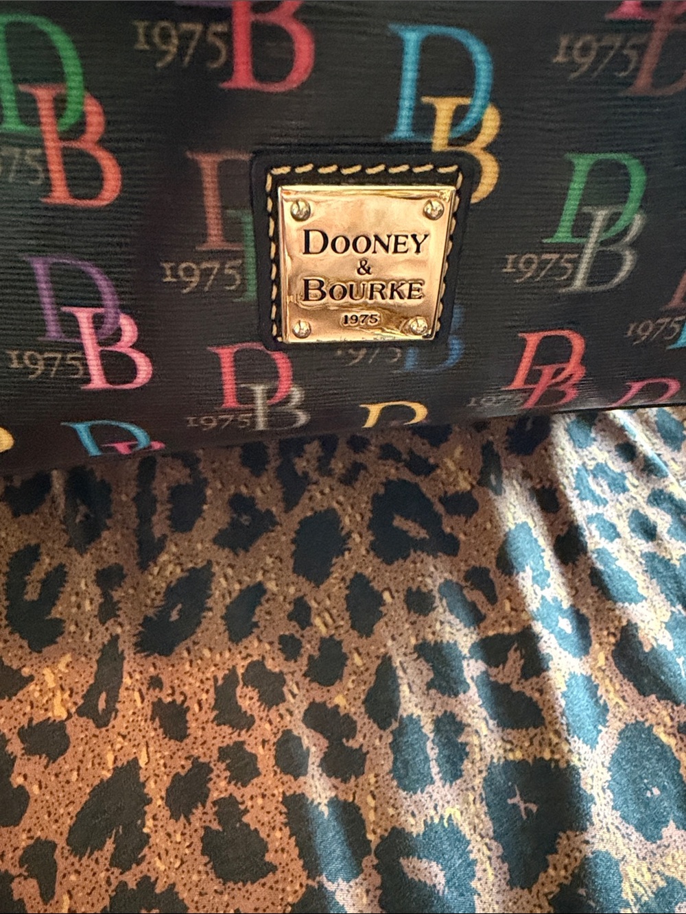 Dooney & Bourke Black Multi Logo Tote